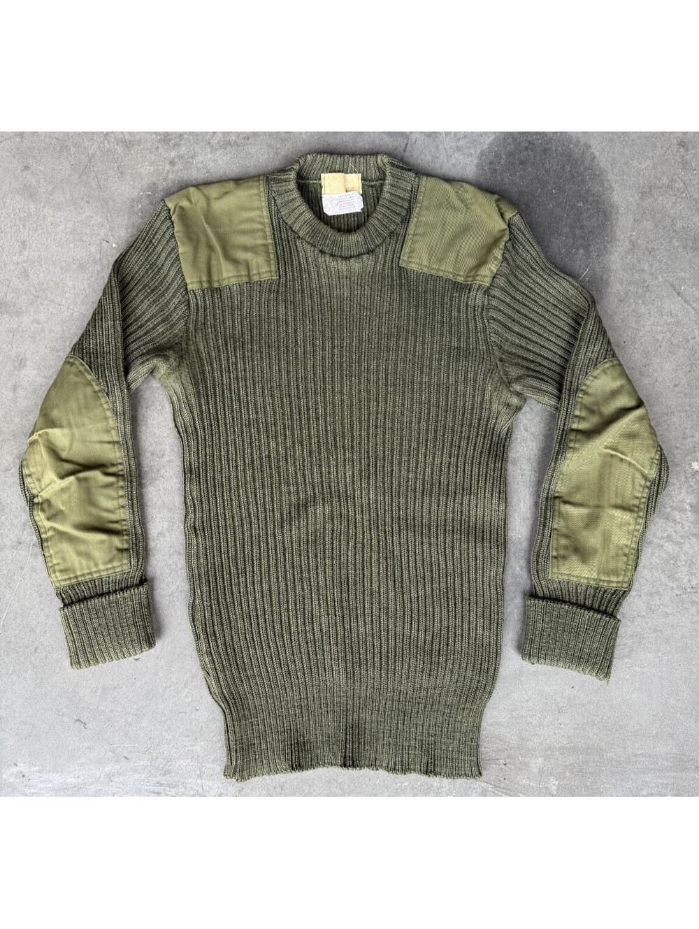 Vintage 90s USMC Size Small Sweater Service Wool Marine Corps Green